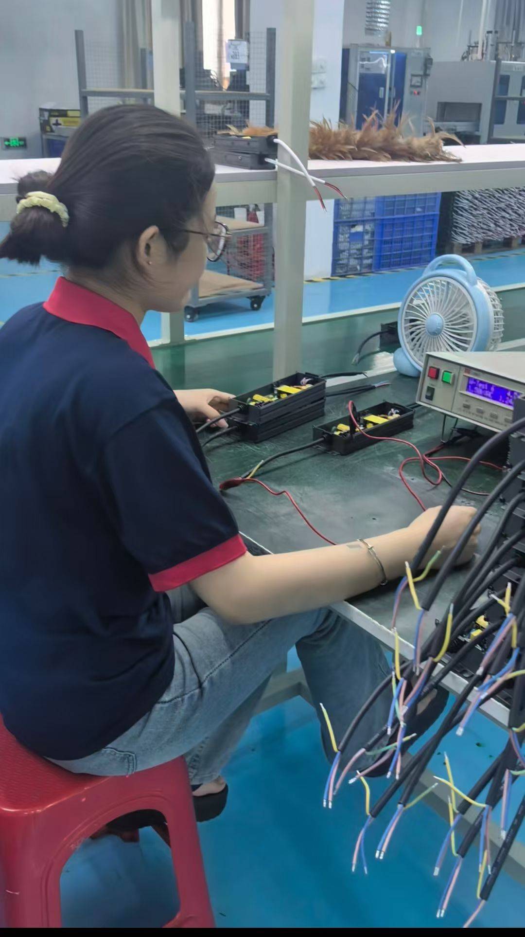 Modern LED power supply production line with automated assembly equipment