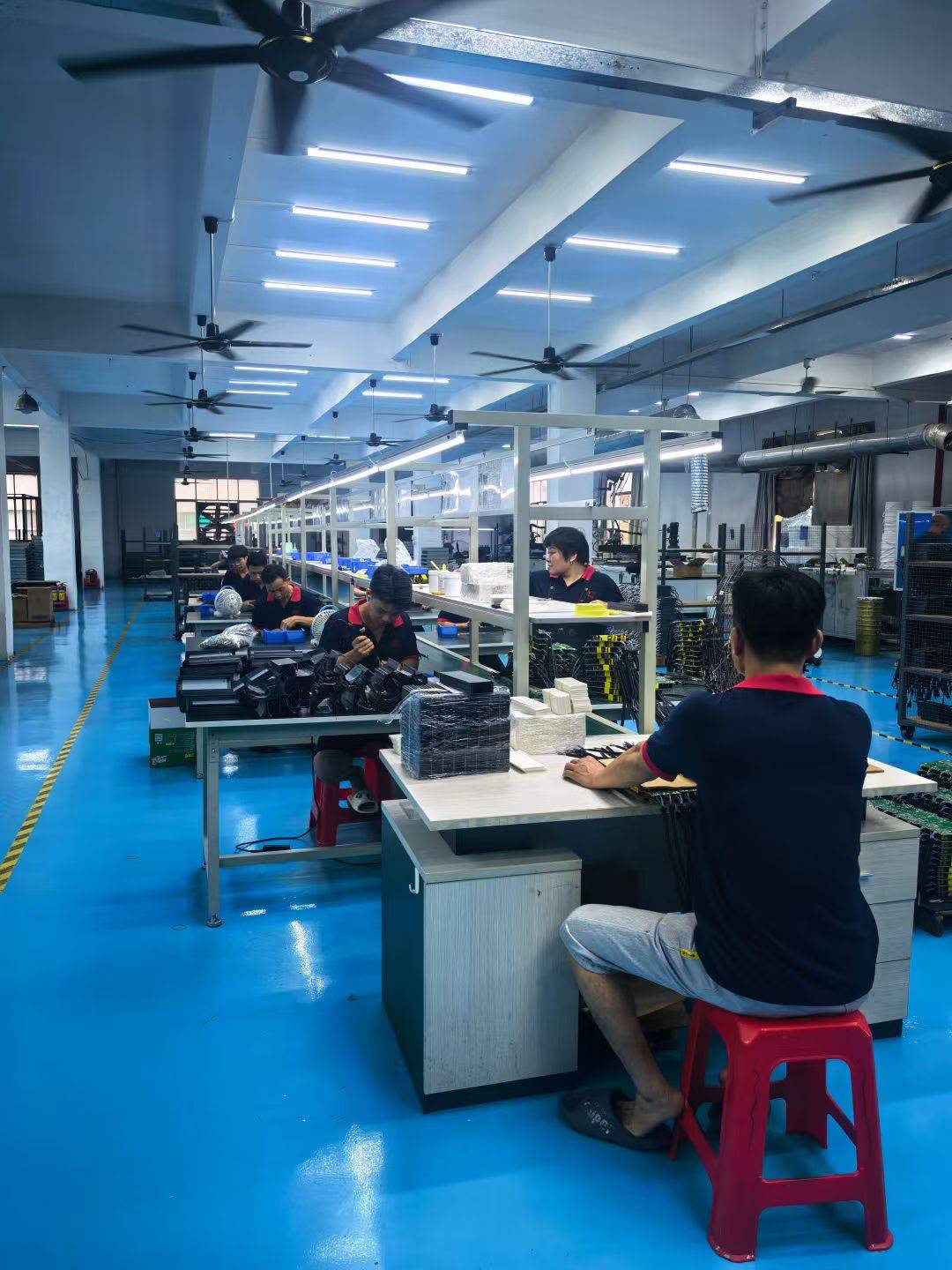 Quality control and testing station on production line